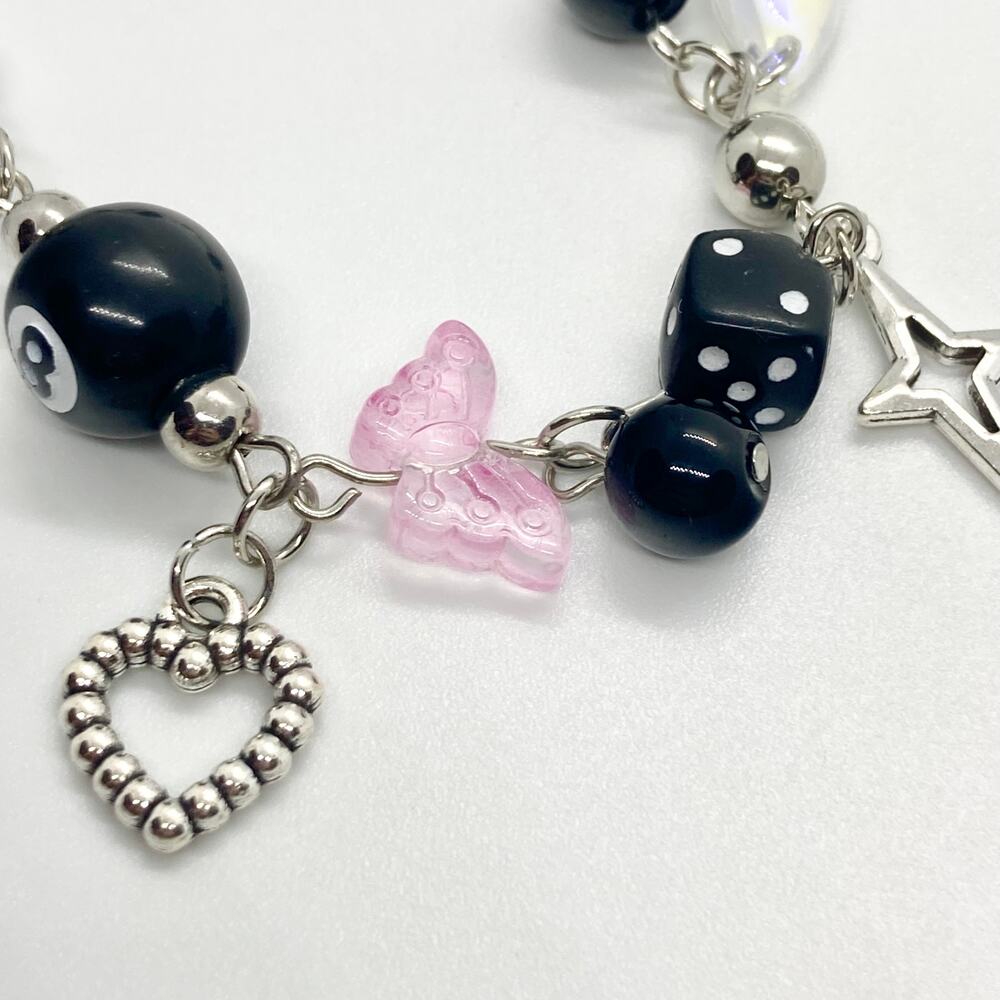 Taylor Swift Reputation Charm Bracelet Silver Tone Black - Picture 4 of 10